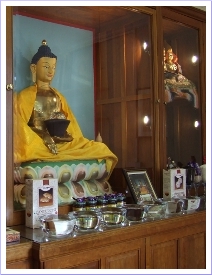 Buddha Statue in Shrine Cabinet